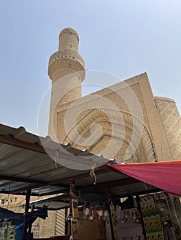 One of the old mosques built during the Abbasid period in the city of Baghdad photo