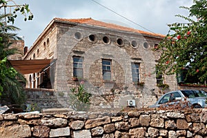 One of the old stone buildings in the historic city of Byblos. Lebanon