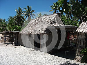 Local kitchen of Kiribati outer islands. photo