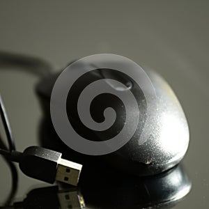 One optical mouse in black