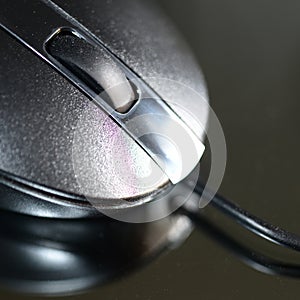 One optical mouse in black