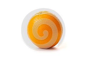 One orange fruit isolated on white background