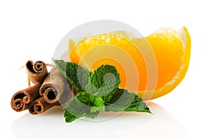 One orange fruit segment