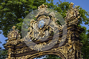 One of the ornate gates and fountains in Stanislas Place - Nancy