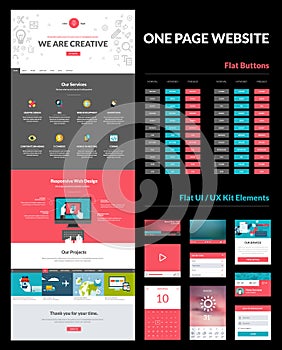 Jeden strana webové stránky dizajn šablóna 