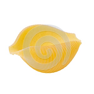 One pasta macaroni isolated on white background