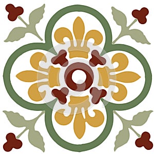 The pattern of encaustic tile