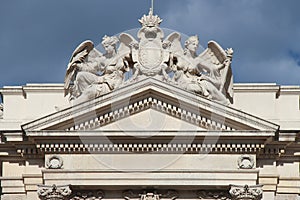 One of the pediments of the Great Theater - Vienna - Austria photo