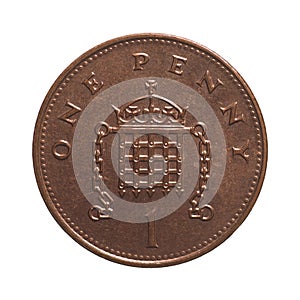 One penny coin