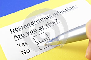 Questionnaire about health problems