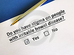 Questionnaire about stigma