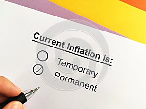 Questionnaire about inflation