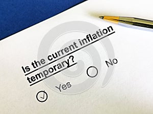 Questionnaire about inflation