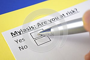 Questionnaire about health problems