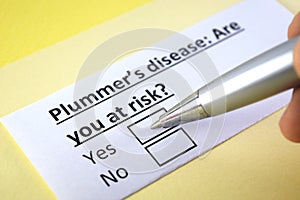 Questionnaire about health problems