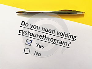 Questionnaire about radiology