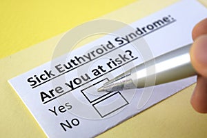 Questionnaire about health problems