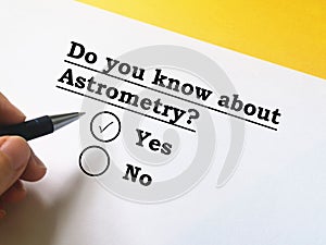Questionnaire about space technology