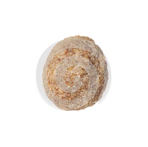 One pet food granule isolated on white