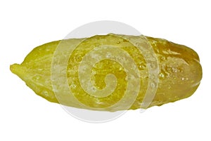 One pickled cucumber