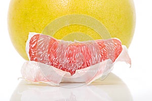 One piece of red honey pomelo