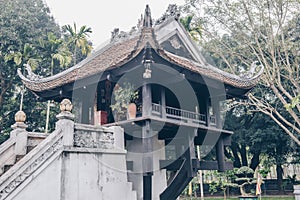 One Pillar pagoda an iconic and popular Buddhist temple in Hanoi the capital cities of Vietnam.