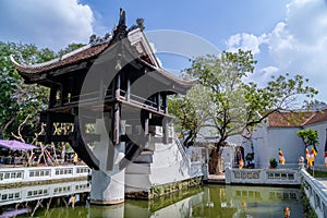 One Pillar Pagoda, reconstructed buddhist temple in Hanoi