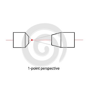 One Point Perspective Line Drawing study art architecture