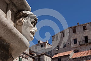 Sculptural portrait on St James cathedral in ÃÂ ibenik