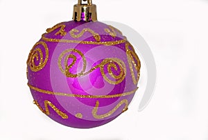 One Purple Ball Christmas Ornament