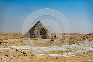 One of the pyramids on the giza plateau in Cairo, Egypt.