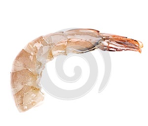 One raw shrimp