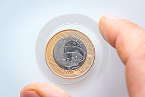 One real brazilian coin / business