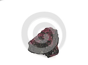 One red natural ruby in the rock