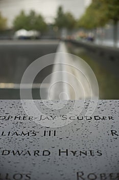 Reflecting pool at National September 11 Memorial