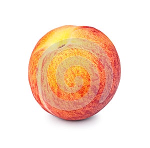 One ripe peach in closeup