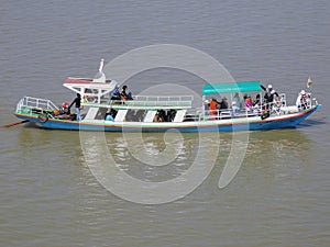 One of the river boats on the Irrawaddy river in Burma