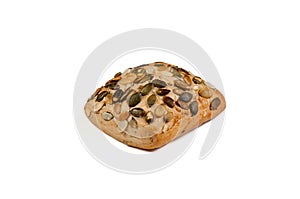 One roll bread with pumpkin seeds