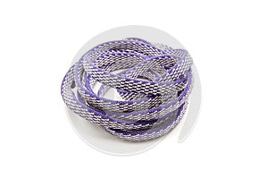 One Rope, Purple Coiled in a spiral