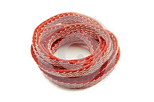 One Rope, Red Coiled in a spiral