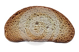 One rusk on the white background