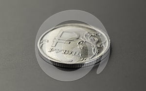 One russian ruble metal coin