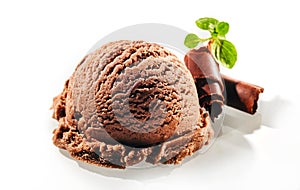 One scoop of delicious chocolate gelato