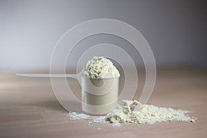 One scoop of whey protein
