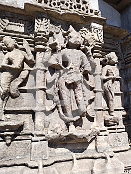 One of the sculptures from the Khajuraho temples