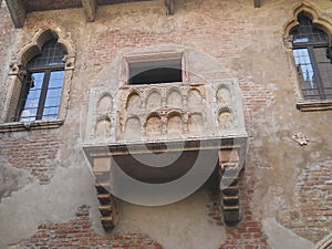 Juliet`s balcony in Verona