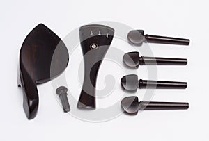 One set of ebony violin parts