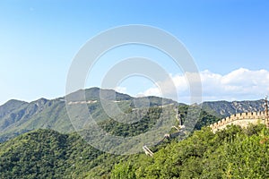 One of the seven wonders of the world, Mutianyu section of the great wall of China