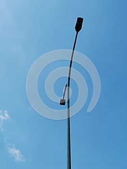 One of the several street lights at the Adi Soemarmo Airport intersection