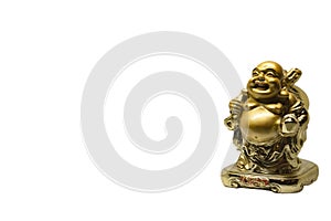 One small golden figurine of buddha